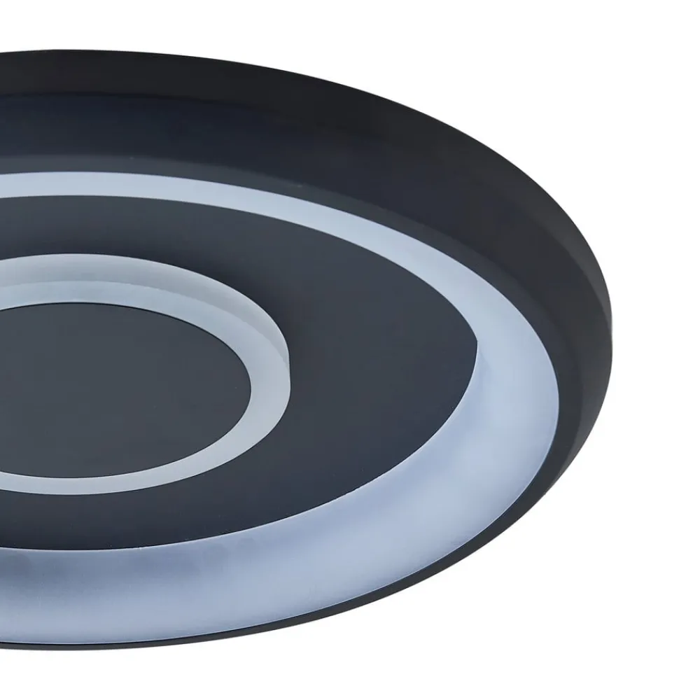 Lindby Smart Lynden LED-taklampe Ø 48 cm svart RGB Tuya| Smarthus Belysning