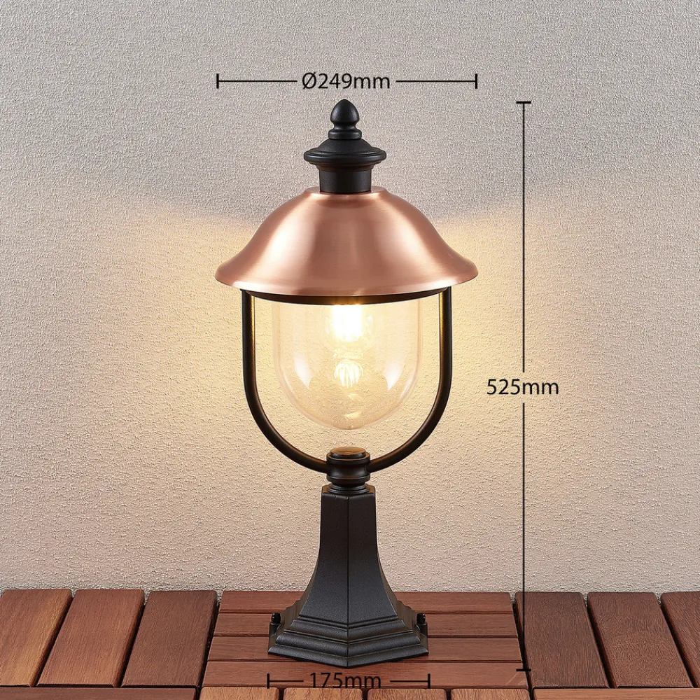 Lindby sokkellampe Clint, 53 cm, metall, saltvannsresistent, E27 Hot