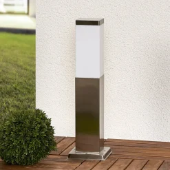 Lindby sokkellampe Lorian, 45 cm, stål, IP44, E27| Sokkellamper Med Sensor|Sokkellamper