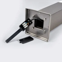 Lindby sokkellampe Lorian, 45 cm, stål, IP44, E27| Sokkellamper Med Sensor|Sokkellamper