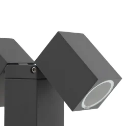 Lindby sokkellampe Othil, 2 lyskilder, 50 cm, antrasitt, metall| Terrassebelysning|Sokkellamper