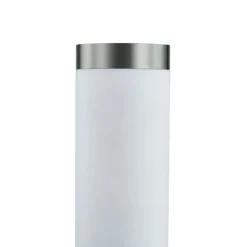 Lindby sokkellampe Statius, grå, stål, sensor, 45 cm| Sokkellamper Med Sensor|Utebelysning Med Sensor