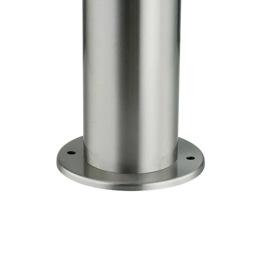 Lindby sokkellampe Statius, grå, stål, sensor, 45 cm| Sokkellamper Med Sensor|Utebelysning Med Sensor