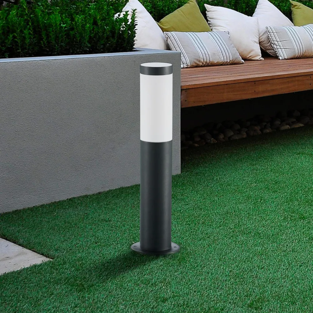 Lindby sokkellampe Statius, høyde 45 cm, antrasitt, stål Clearance