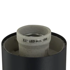 Lindby sokkellampe Statius, høyde 45 cm, antrasitt, stål Clearance