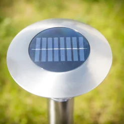 Lindby Solar-LED-lampe med jordspyd Jolin, 66 cm, stål Clearance