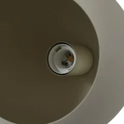 Lindby Solomia bordlampe, beige, jern, Ø 20 cm| Bordlamper