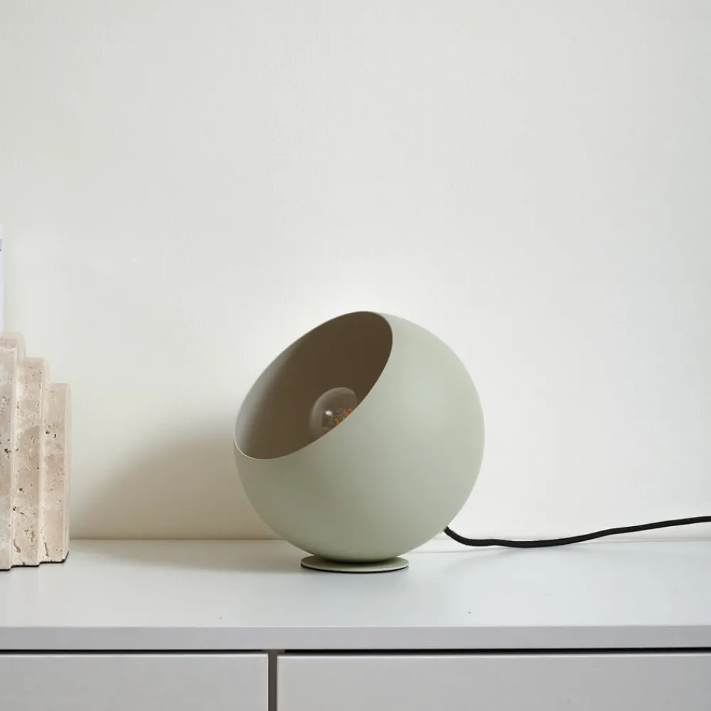 Lindby Solomia bordlampe, grønn, jern, Ø 20 cm| Bordlamper