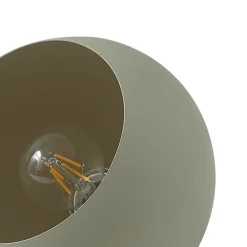 Lindby Solomia bordlampe, grønn, jern, Ø 20 cm| Bordlamper