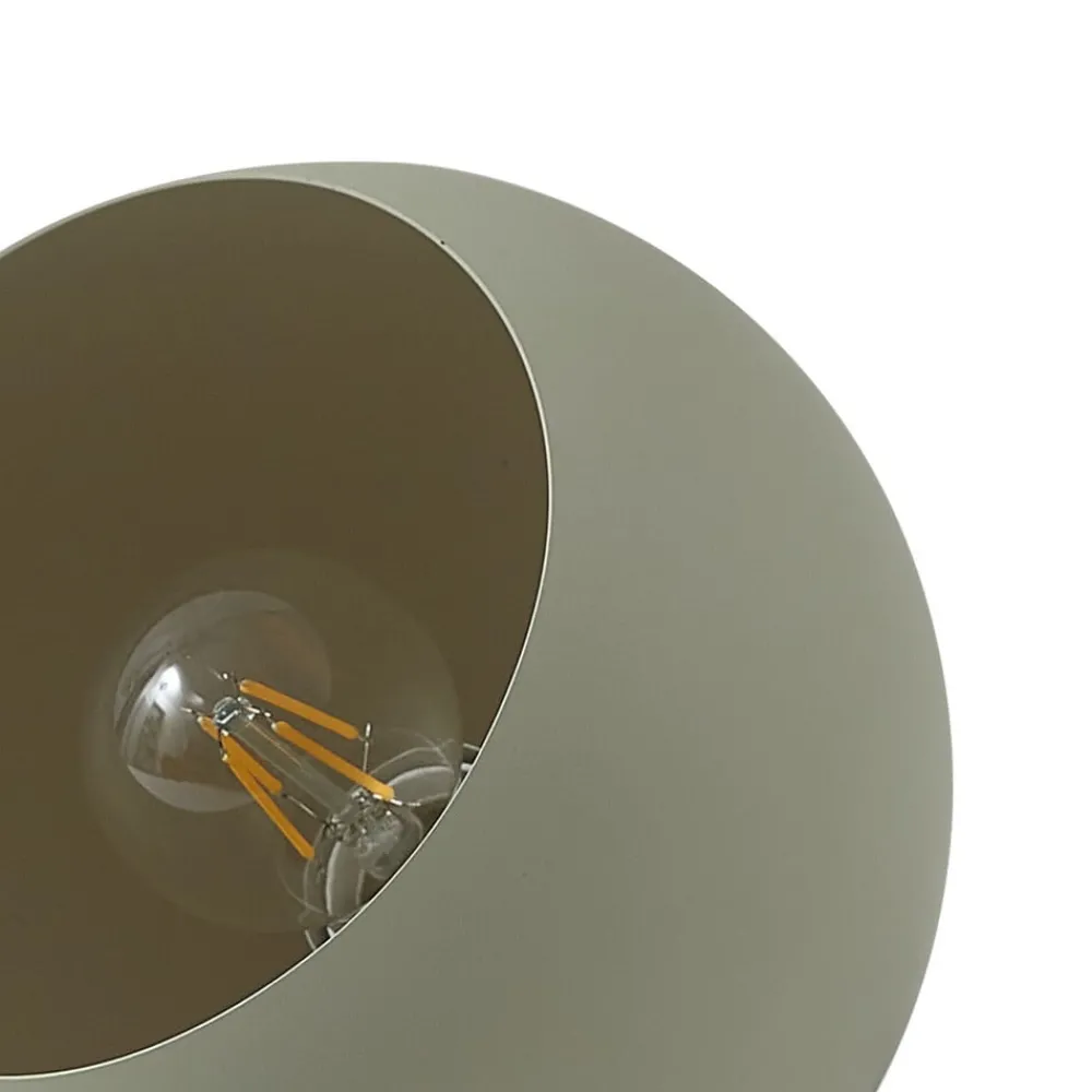 Lindby Solomia bordlampe, grønn, jern, Ø 20 cm| Bordlamper