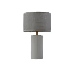 Lindby Sorscha bordlampe, hvit, jern, Ø 26 cm Outlet