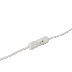 Lindby Sorscha bordlampe, hvit, jern, Ø 26 cm Outlet