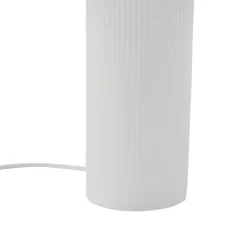 Lindby Sorscha bordlampe, hvit, jern, Ø 26 cm Outlet