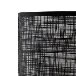 Lindby Sorscha bordlampe, svart, jern, Ø 26 cm| Bordlamper