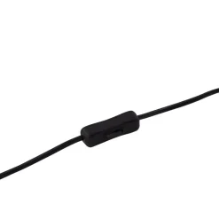 Lindby Sorscha bordlampe, svart, jern, Ø 26 cm| Bordlamper