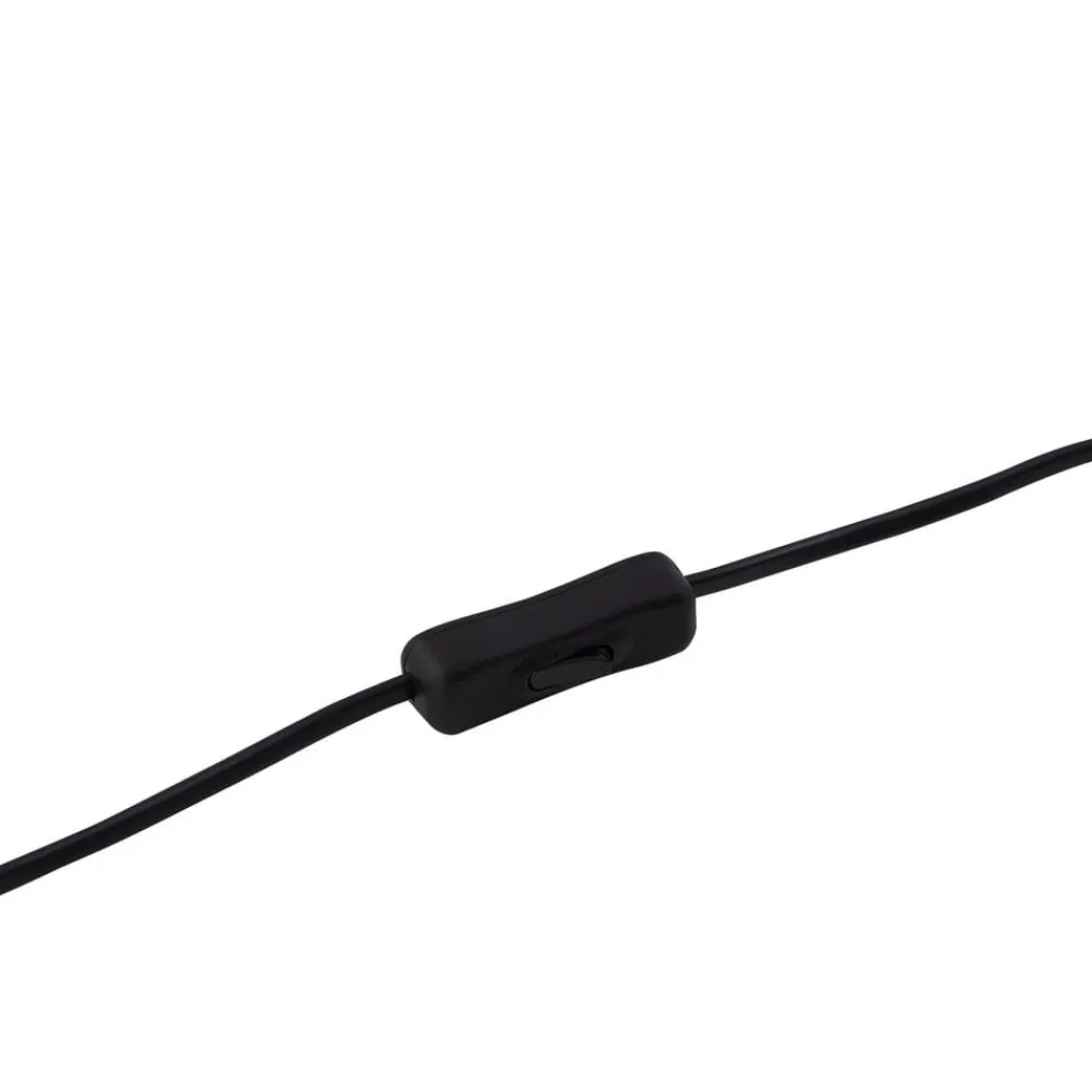 Lindby Sorscha bordlampe, svart, jern, Ø 26 cm| Bordlamper