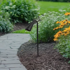 Lindby Sorvete lampe med jordspyd, svart, metall, høyde 62 cm Clearance