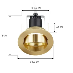Lindby Sunil innfelt spot, satin gull Discount