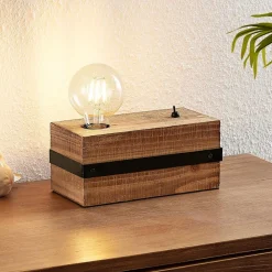 Lindby Sverina bordlampe av tre, 1 lyskilde| Bordlamper