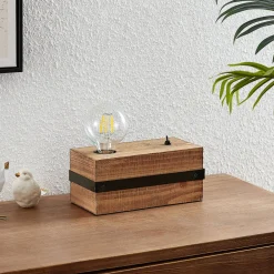 Lindby Sverina bordlampe av tre, 1 lyskilde| Bordlamper