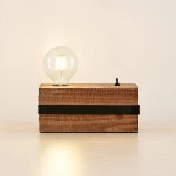 Lindby Sverina bordlampe av tre, 1 lyskilde| Bordlamper