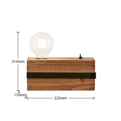 Lindby Sverina bordlampe av tre, 1 lyskilde| Bordlamper