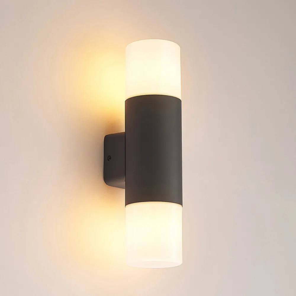 Lindby Tabyn utendørs vegglampe, 2 lyskilder Outlet