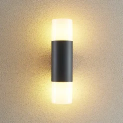 Lindby Tabyn utendørs vegglampe, 2 lyskilder Outlet