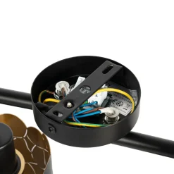 Lindby taklampe Aralena, svart/gull, 4 lyskilder, lengde 97 cm Clearance