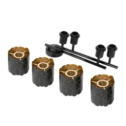 Lindby taklampe Aralena, svart/gull, 4 lyskilder, lengde 97 cm Clearance