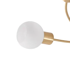 Lindby taklampe Ciala, 7 lyskilder, messingfarget, glass Best