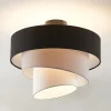 Lindby taklampe Coria, svart/grå/hvit, Ø 40 cm, E27 Hot