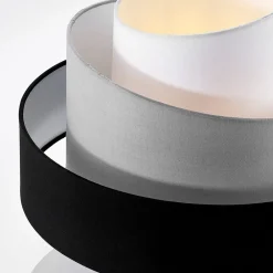 Lindby taklampe Coria, svart/grå/hvit, Ø 40 cm, E27 Hot