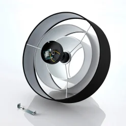 Lindby taklampe Coria, svart/grå/hvit, Ø 40 cm, E27 Hot