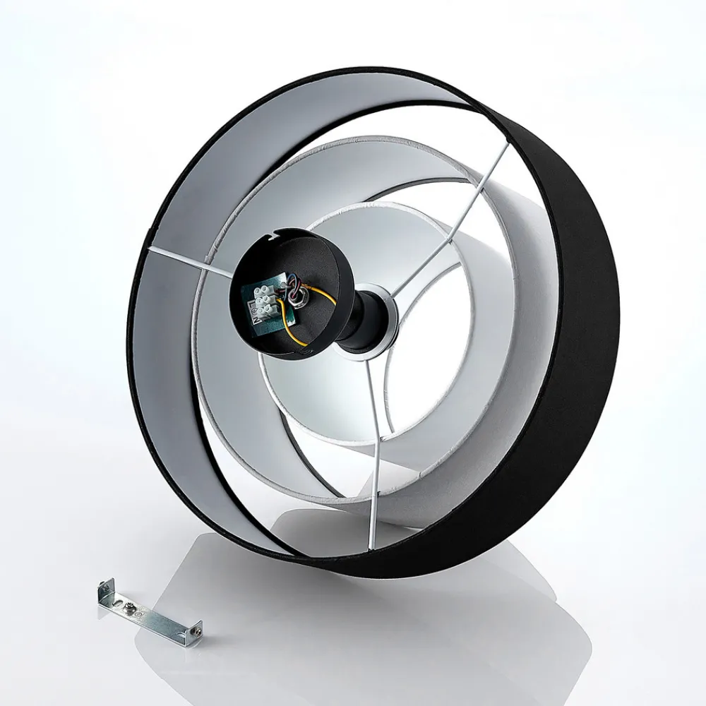 Lindby taklampe Coria, svart/grå/hvit, Ø 40 cm, E27 Hot