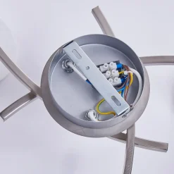 Lindby taklampe Della, nikkel, Ø 58 cm, 3 lyskilder, E14| Design- Og Hotellbelysning|Taklamper