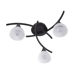Lindby taklampe Della, svart-gull, Ø 58 cm, 3 lyskilder, E14 Outlet