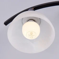 Lindby taklampe Della, svart-gull, Ø 58 cm, 3 lyskilder, E14 Outlet