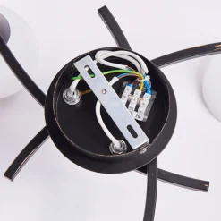 Lindby taklampe Della, svart-gull, Ø 58 cm, 3 lyskilder, E14 Outlet