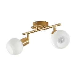 Lindby taklampe Elaina, 30 cm, 2 lyskilder, messing, glass, E14| Spotter I Tak|Taklamper