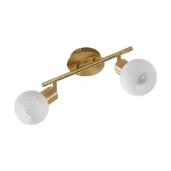 Lindby taklampe Elaina, 30 cm, 2 lyskilder, messing, glass, E14| Spotter I Tak|Taklamper