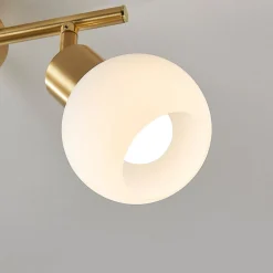 Lindby taklampe Elaina, 30 cm, 2 lyskilder, messing, glass, E14| Spotter I Tak|Taklamper