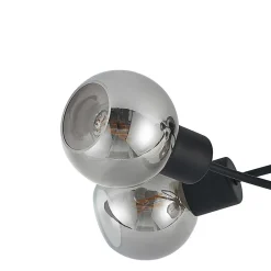 Lindby taklampe Elaina, 66 cm, 5 lyskilder, svart/røyk, E14 Clearance