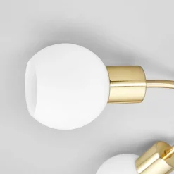 Lindby taklampe Elaina, Ø54cm, 5 lyskilder, messing, glass, E14| Design- Og Hotellbelysning|Taklamper