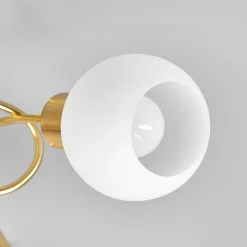 Lindby taklampe Elaina, Ø52cm, 3 lyskilder, messing, glass, E14 Best