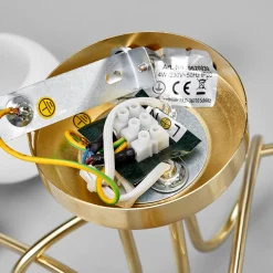 Lindby taklampe Elaina, Ø52cm, 3 lyskilder, messing, glass, E14 Best