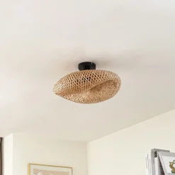 Lindby taklampe Eleane, bambus, natur, Ø 50 cm| Taklamper