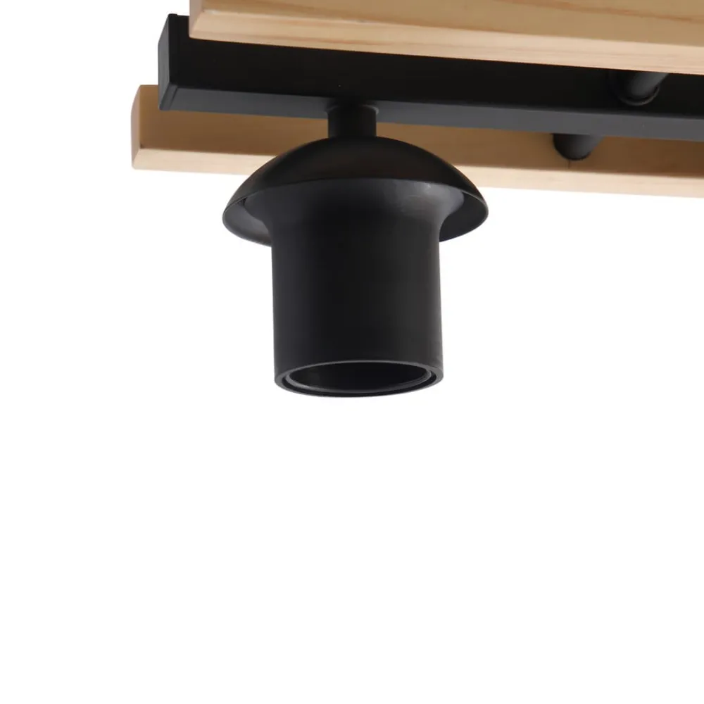 Lindby taklampe Enrique, rav, 3 lyskilder, glass, tre, E27| Taklamper