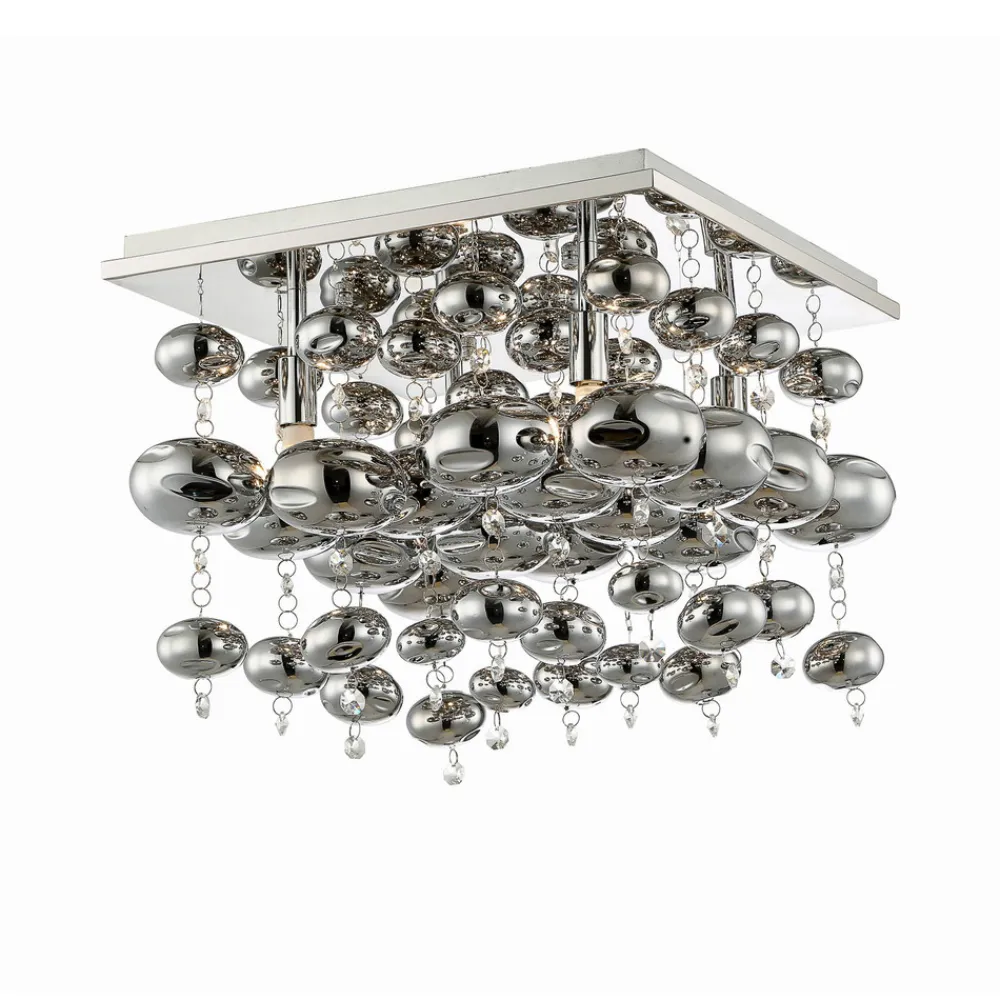 Lindby taklampe Esfera, røykgrå, glass, 4 lyskilder, 35 cm Best