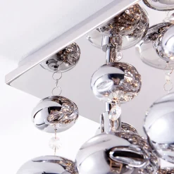 Lindby taklampe Esfera, røykgrå, glass, 4 lyskilder, 35 cm Best